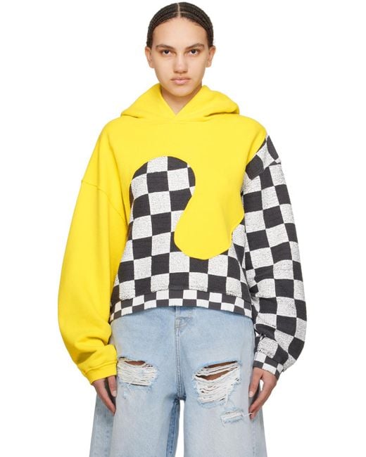 ERL Multicolor Yellow Paneled Hoodie