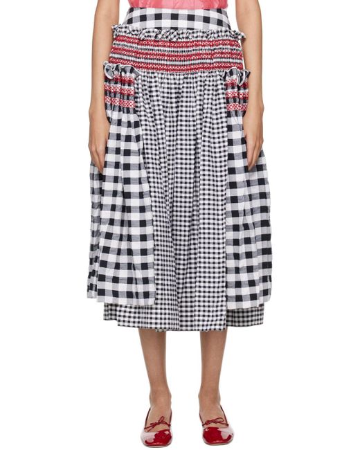 Molly Goddard Black Penny Midi Skirt