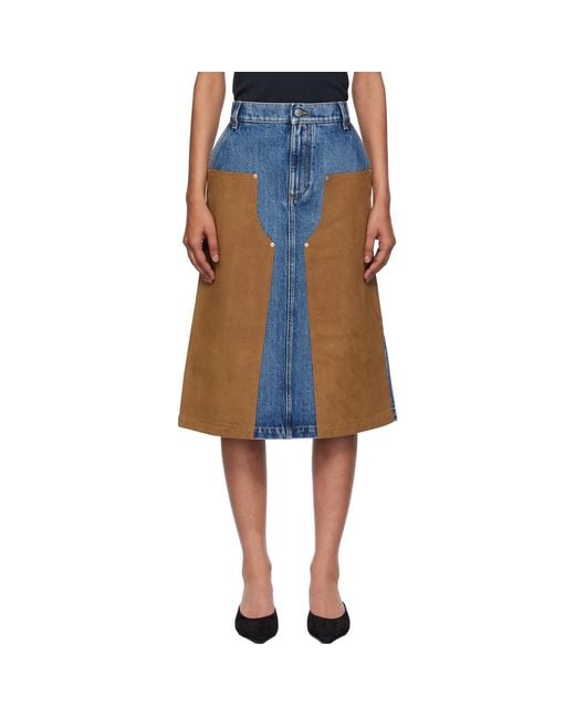 Stella McCartney Blue Denim Midi Skirt