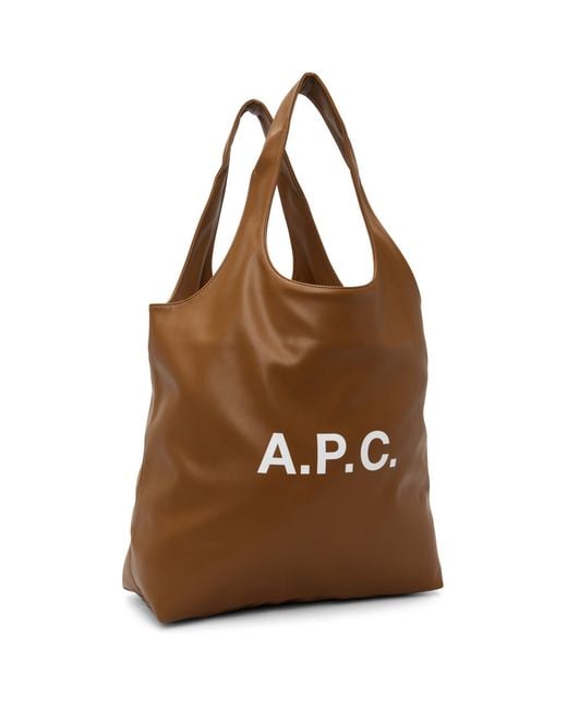 A.P.C. Brown Tan Ninon Tote for men