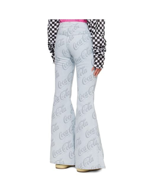 ERL White Jacquard Jeans