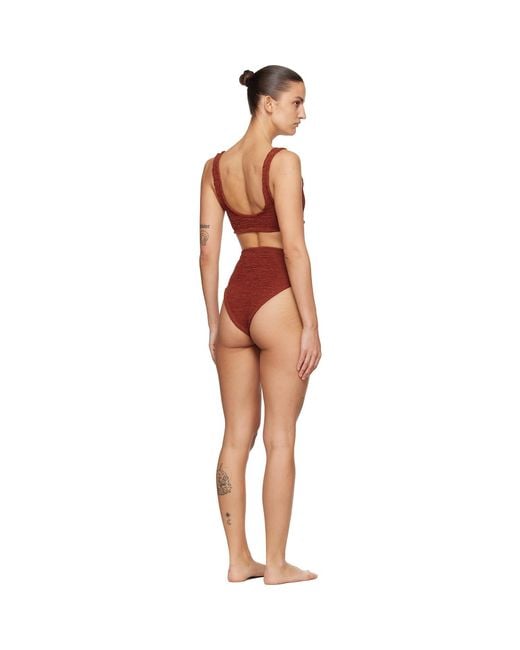 Hunza G Black Burgundy Patricia Bikini