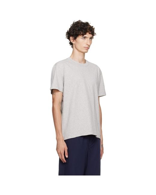 Tekla Gray Organic Cotton T-Shirt for men