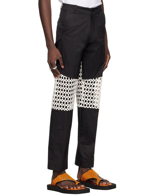 TOKYO JAMES Black Ssense Exclusive Cotton Trousers for men