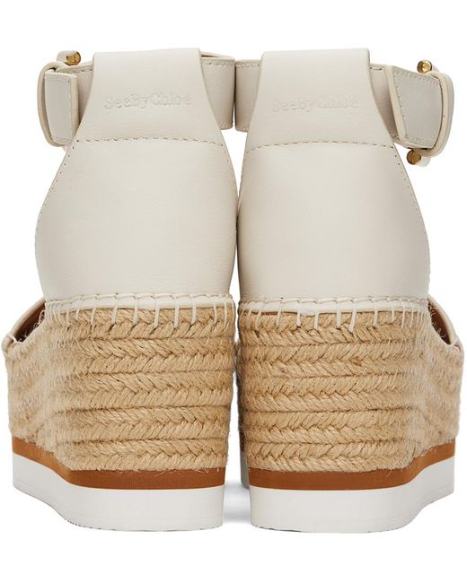 See By Chloé Black Off-white Glyn Espadrille Sandals