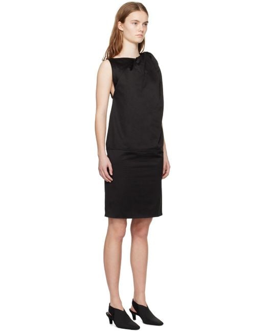 Totême  Toteme Black Shoulder-twist Midi Dress