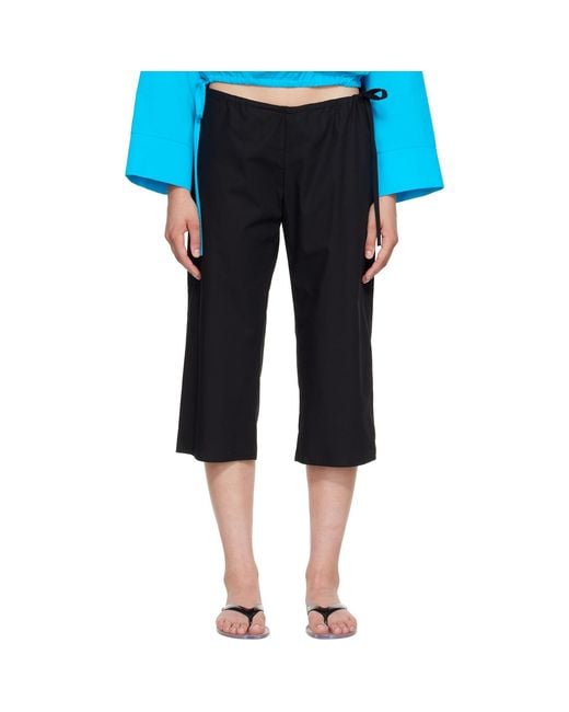 Brooke Callahan Blue Tie Capri Trousers