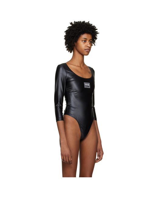 Versace Jeans Couture Black Patch Bodysuit