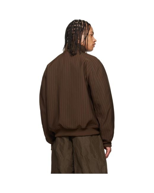 Sacai Brown Matelasse Twill Blouson Jacket for men