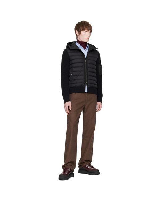 Moncler Black Padded Zip-Up Down Jacket for men