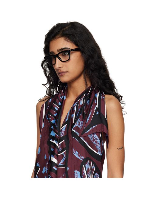 Gucci Black Rectangular Glasses