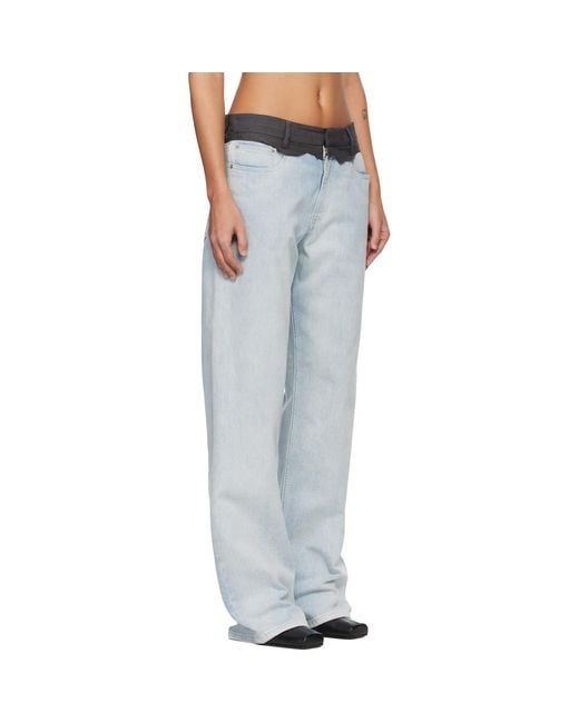 MM6 by Maison Margiela Blue Straight-Leg Jeans