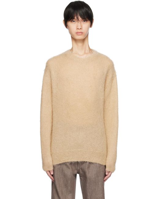 Auralee Natural Brushed Sweater for men