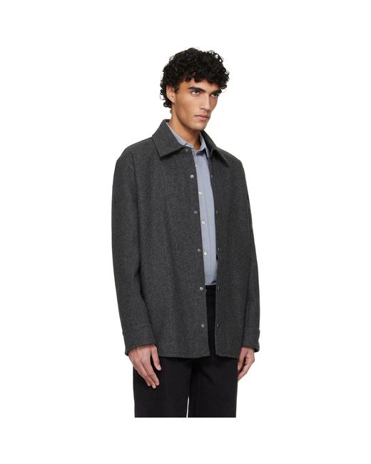 A.P.C. Black Snap Closure Jacket for men