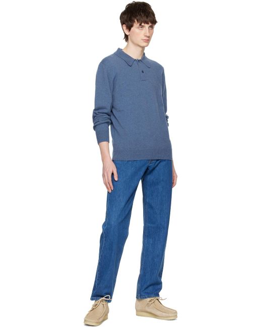 Norse Projects Blue Indigo Regular Jeans for men