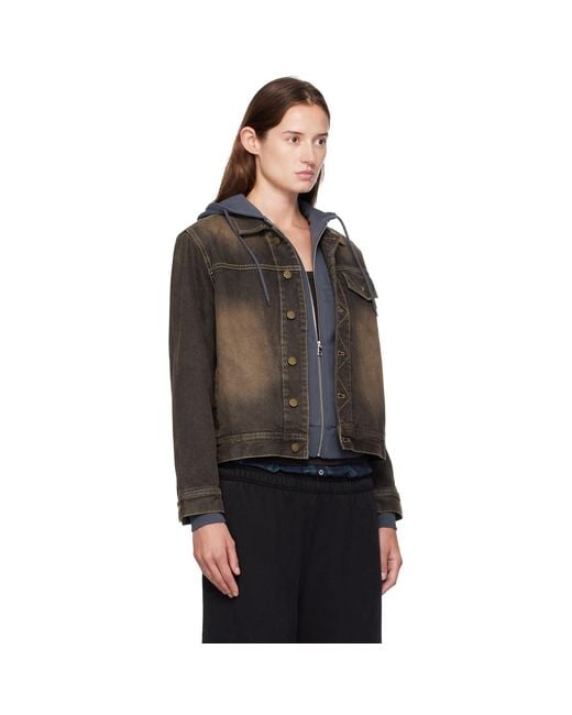 Carter Young Black Overdyed Arch Denim Jacket