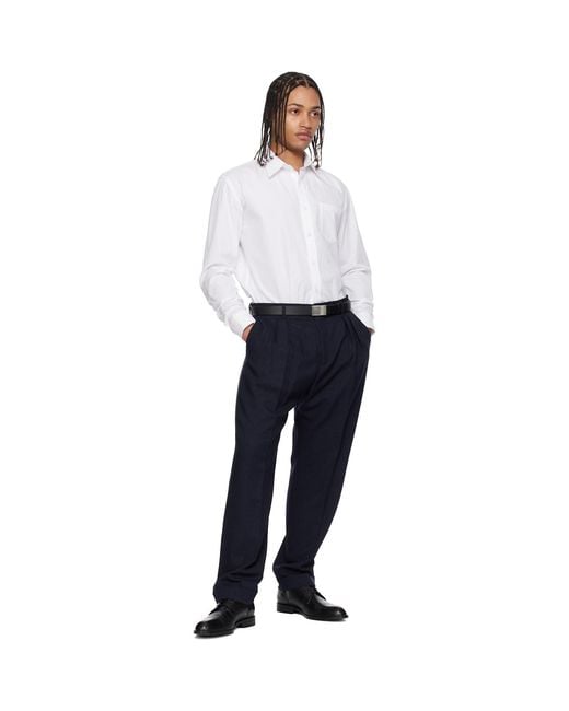 Paul Smith Blue Wool Trousers for men
