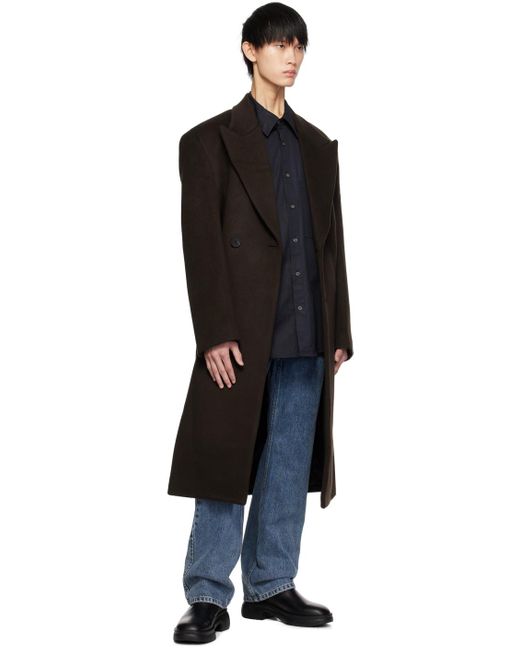Wooyoungmi Black Brown Double Coat for men