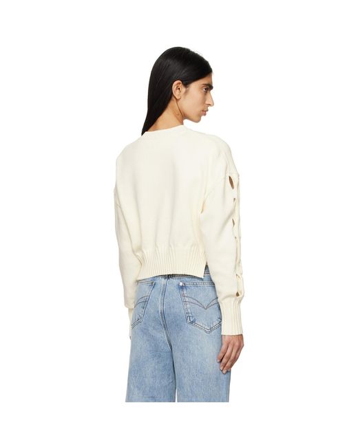 Feng Chen Wang Blue Off- Cutout Sweater