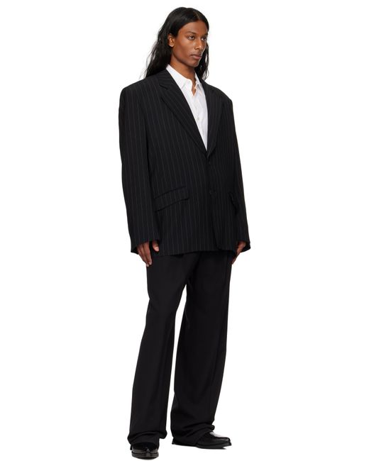 Louis-Gabriel Nouchi Black Single Breasted Oversized Blazer for men