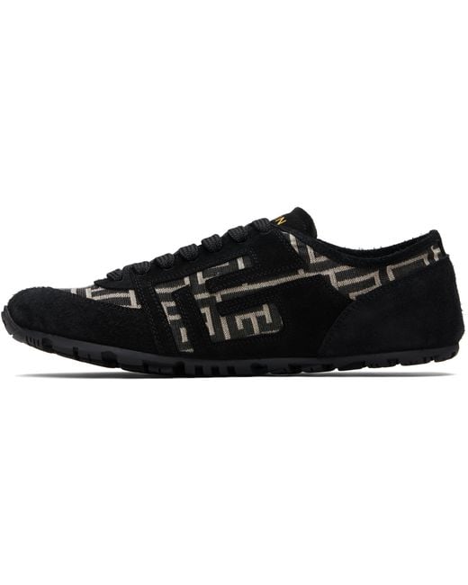 Balmain Racer 45 Monogram Jacquard Sneakers in Black for Men | Lyst UK