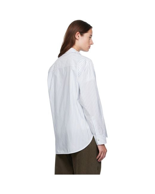 Moncler White Striped Shirt
