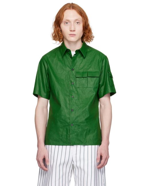 Ferragamo Green Utility Shirt for men