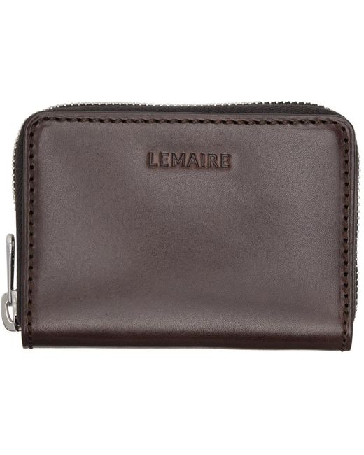 Lemaire Black Brown Compact Wallet