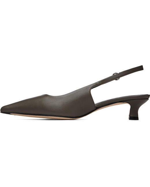Aeyde Brown Catrina Slingback Heels