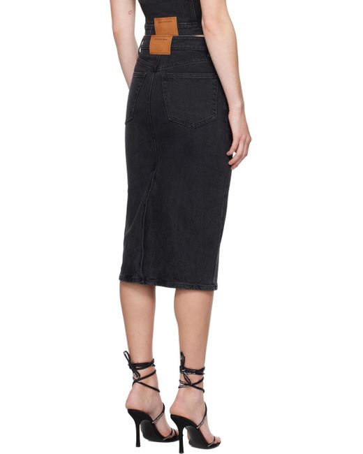 Alexander Wang デニム ミディアム ペンシルスカート Black