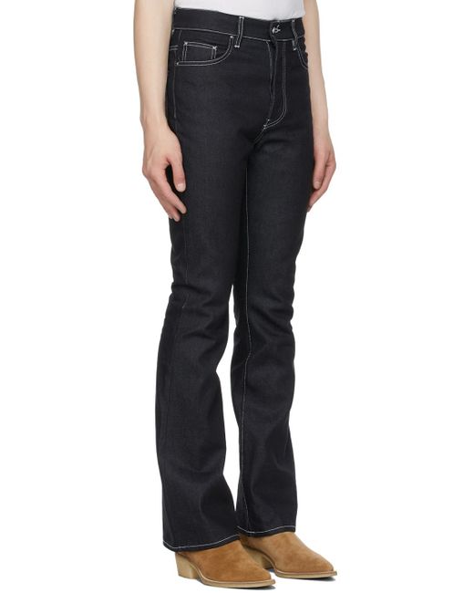 Amiri Denim Indigo Flare Leg Jeans in 