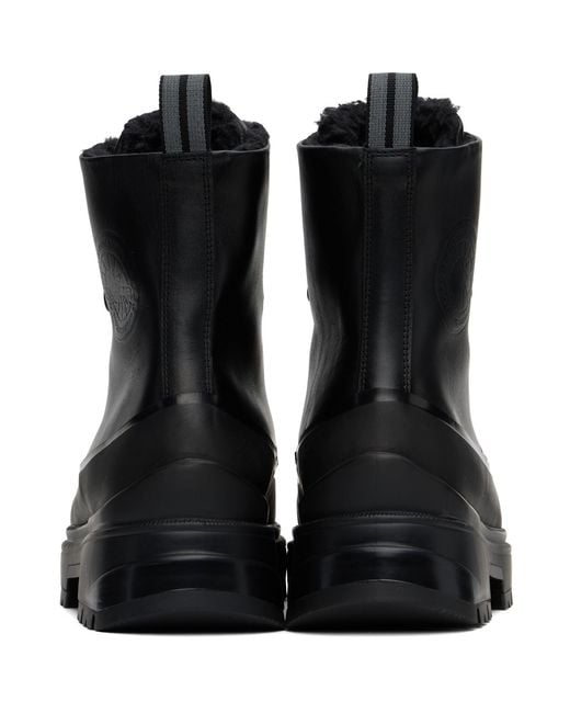 Canada Goose Black Kya Lace-Up Boots