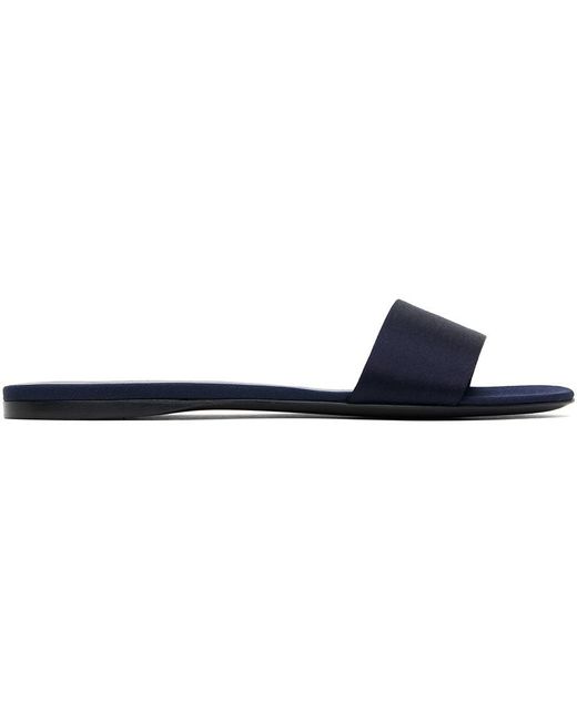 The Row Black Combo Slide Sandals