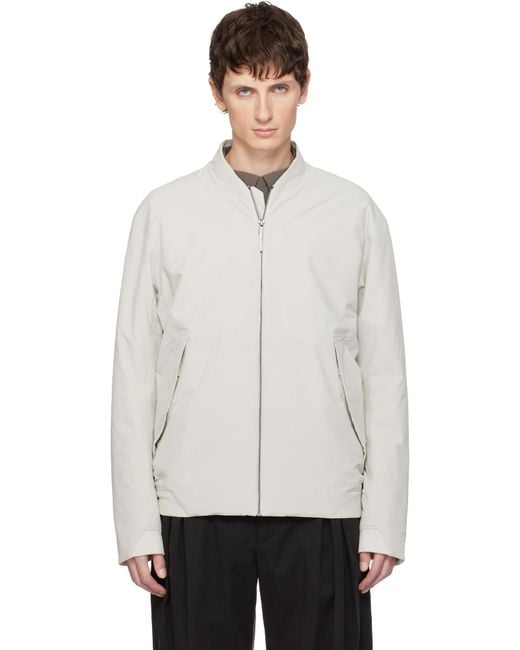 Veilance White Diode Insulated Bomber Jacket for men