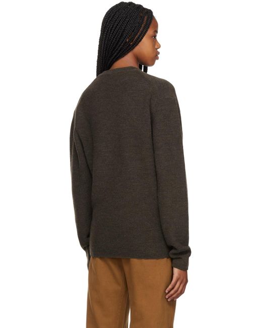 Lemaire Black Brown V-neck Sweater