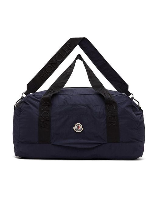 Moncler Navy Nylon Duffle Bag in Blue for Men | Lyst