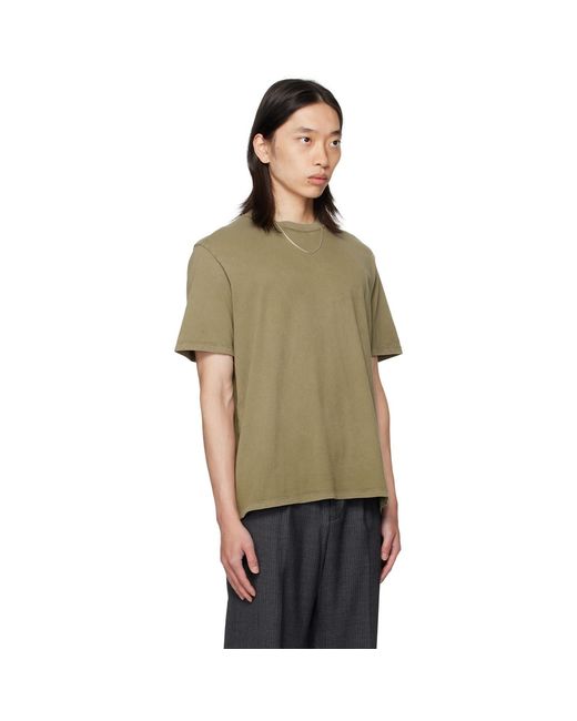 Our Legacy Multicolor Khaki Box T-Shirt for men