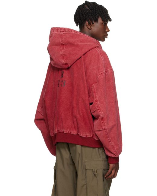 R13 Red Faded Jacket for men