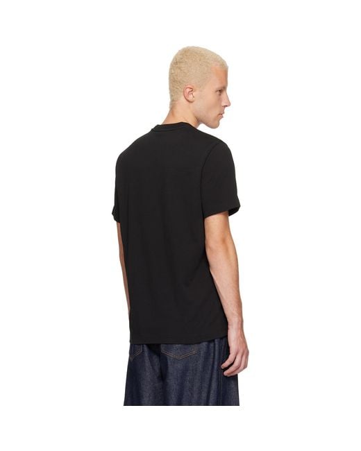 Moncler Black Logo Cotton T-Shirt for men