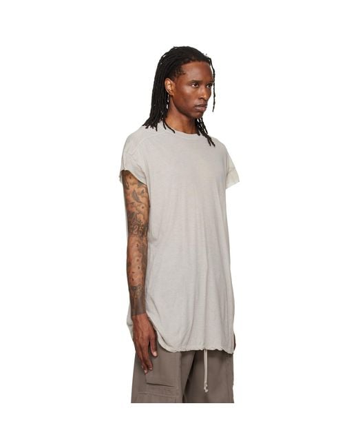 Rick Owens Gray Off- Tower Rick S Jumbo S/S T-Shirt for men