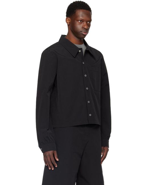 Chemise noire en canevas technique Camper pour homme en coloris Black