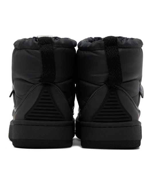 Lanvin Black Gray Curb Snow Boots