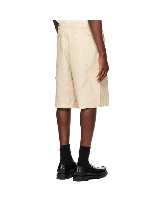 Lacoste Natural Straight Fit Printed Bermuda Shorts for men