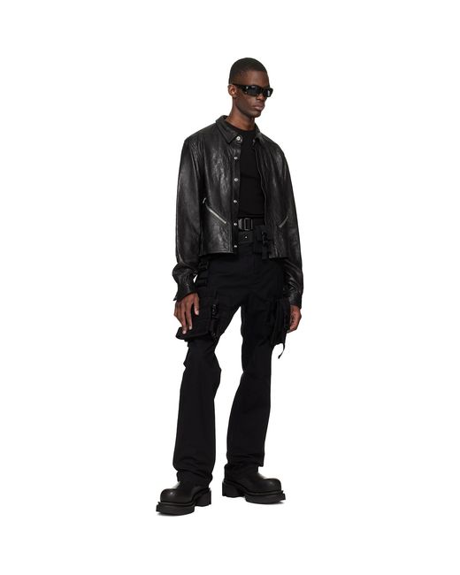 Rick Owens Black 'suicide' Edition Temple Cigarette Pocket Pouch for men