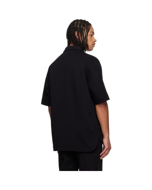 Givenchy Black Paris' Patch Shirt for men
