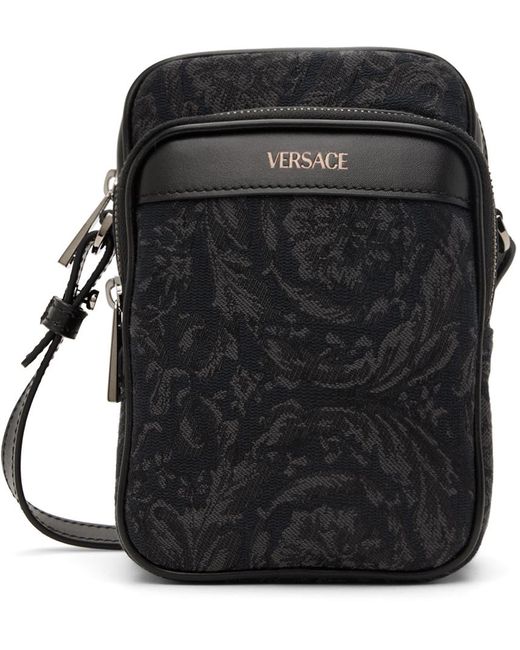 Versace Black Barocco Athena Bag for Men Lyst UK