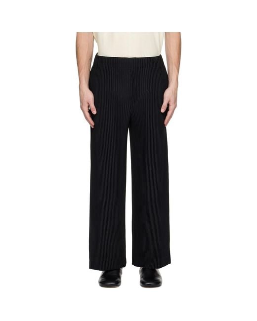 Homme Plissé Issey Miyake Black Monthly Color May Trousers for men