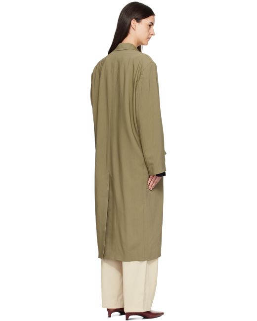 Frankie Shop Black Khaki Tribeca Long Coat