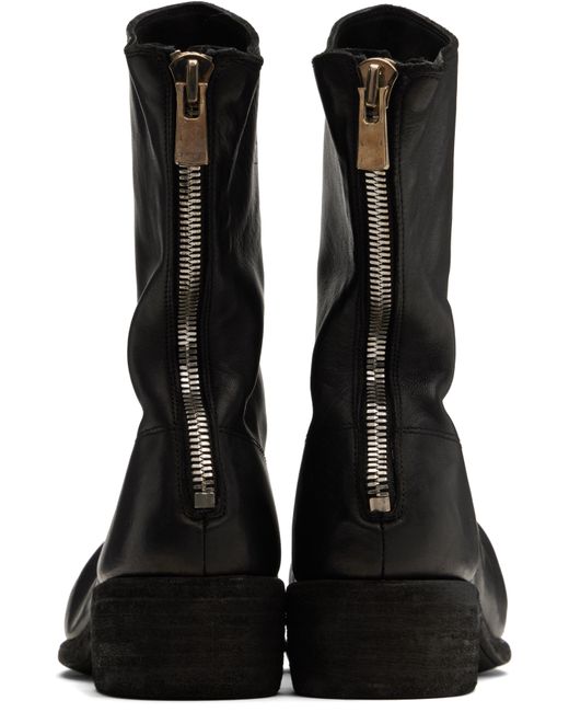 メンズ Guidi ブラック 788Z ブーツ Black
