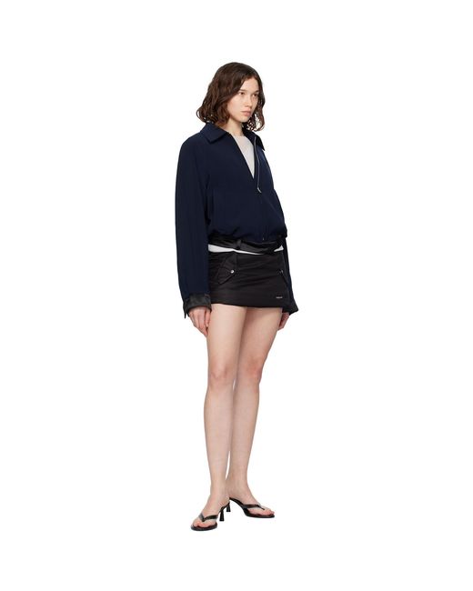 we11done Black Padded Miniskirt